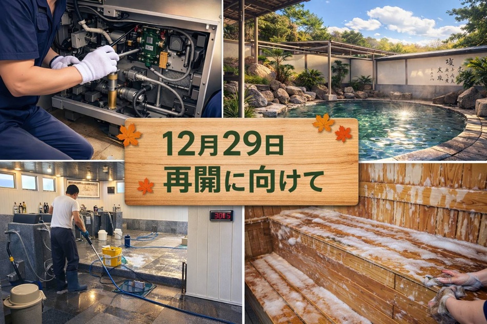 【臨時休館】日帰り入浴の営業中止について12/26（金）