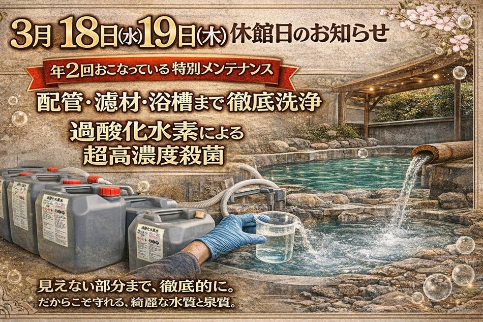 3/18（水）19（木）は休館日となります