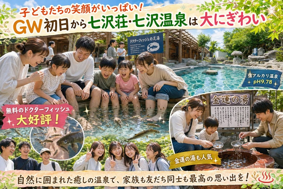 GW初日(^^)/子どもたちの笑顔がいっぱい！GW初日から七沢荘・七沢温泉は大にぎわい（感謝）