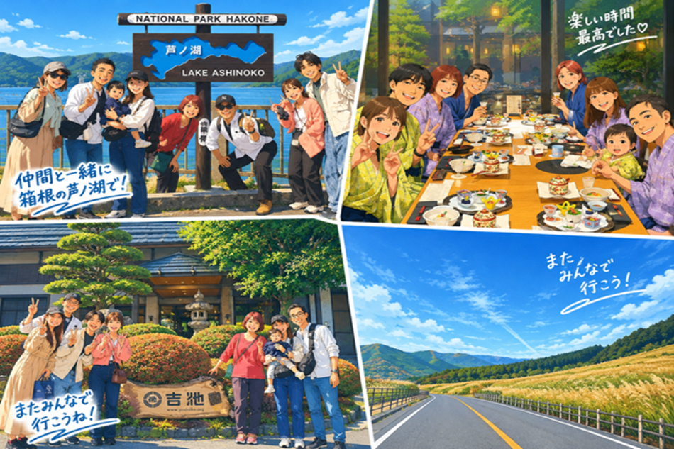 みっき〜散歩＃51    みっき〜だよ！全員集合❗️家族8人で箱根旅行🤗笑顔いっぱいの2日間♨️